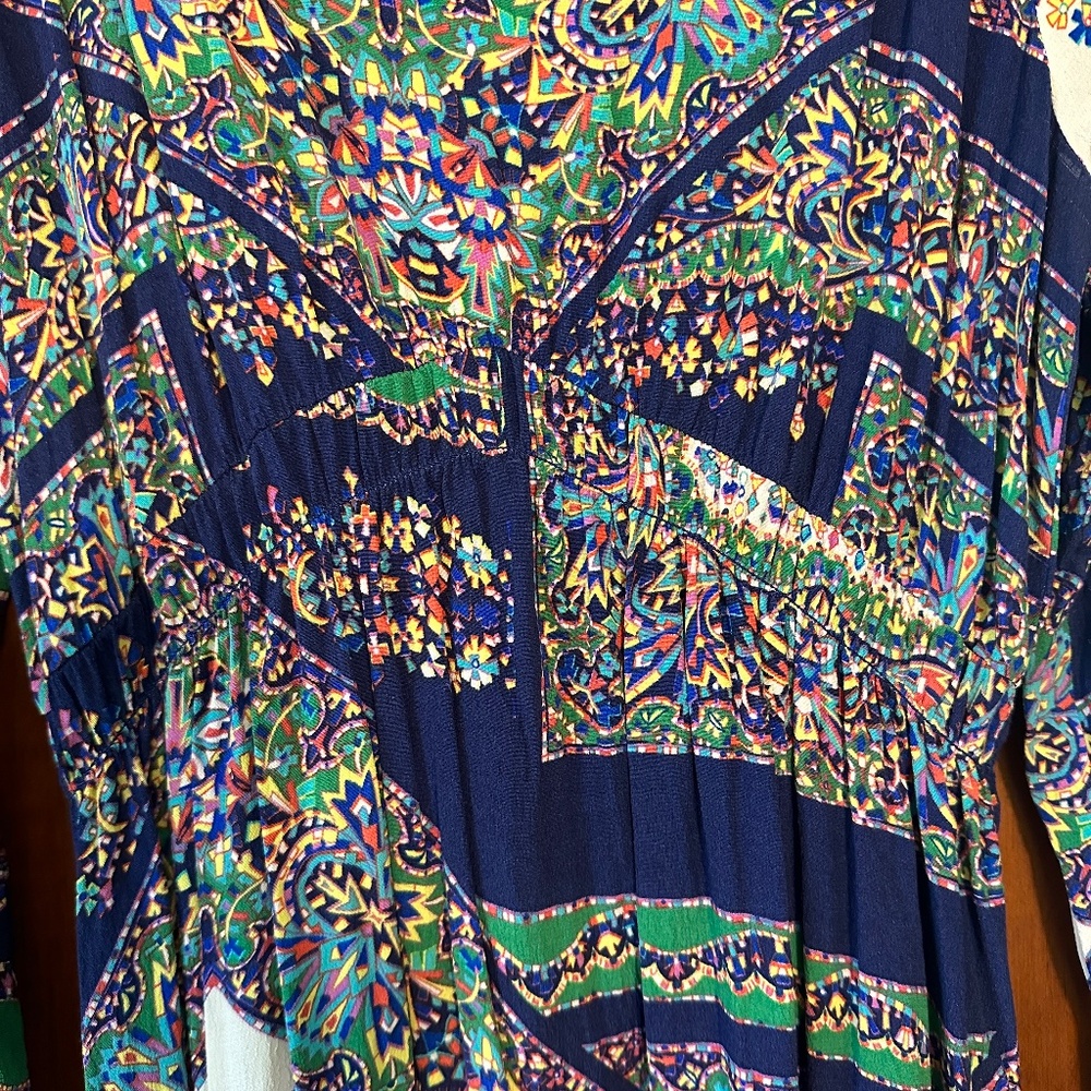 Anthropologie Maeve Monaco Dress in Blue Multicolor size M - Picture 6 of 10